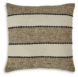 Rueford brown black natural striped pillow side angle