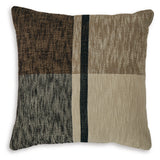 Adrielton plaid pillow side view showing knife-edge detail