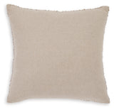 Close-up of zipper closure on Abler decorative pillow