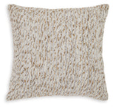 Side view of Abler decorative pillow showing fabric texture