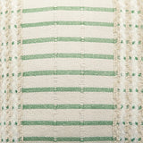 Fabric swatch highlighting handwoven striped pattern