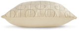 Kydner Beige Brown Pillow back view