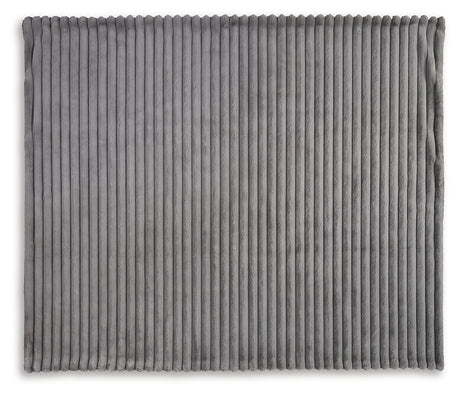 Alsonwell Gray Faux Fur Throw texture swatch