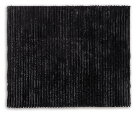 Alsonwell Black Throw folded, side view
