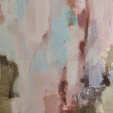 Close-up of Lauretwood pillow fabric texture and colors