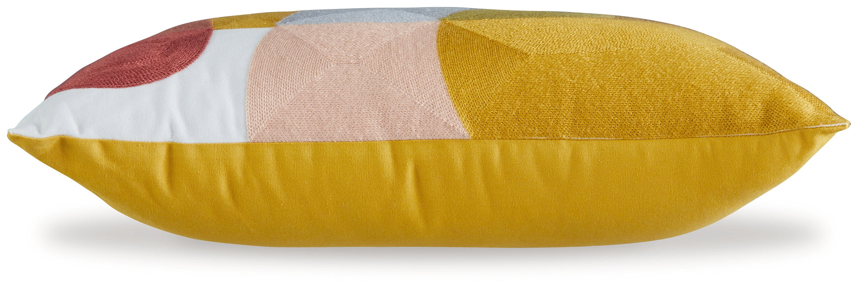 Varness pillow side view with zipper closure