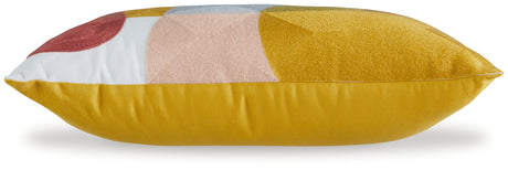Varness pillow side view with zipper closure