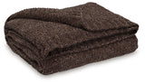 Anawood Brown Chenille Throw on sofa