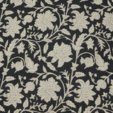 Alanderson Pillow fabric swatch showing black, ivory, and gray tones