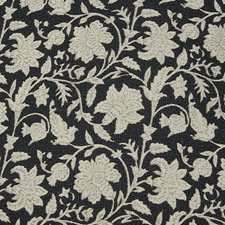 Alanderson Pillow fabric swatch showing black, ivory, and gray tones