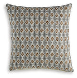 Dainwick embroidered cotton pillow side view
