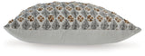 Dainwick embroidered cotton pillow back view