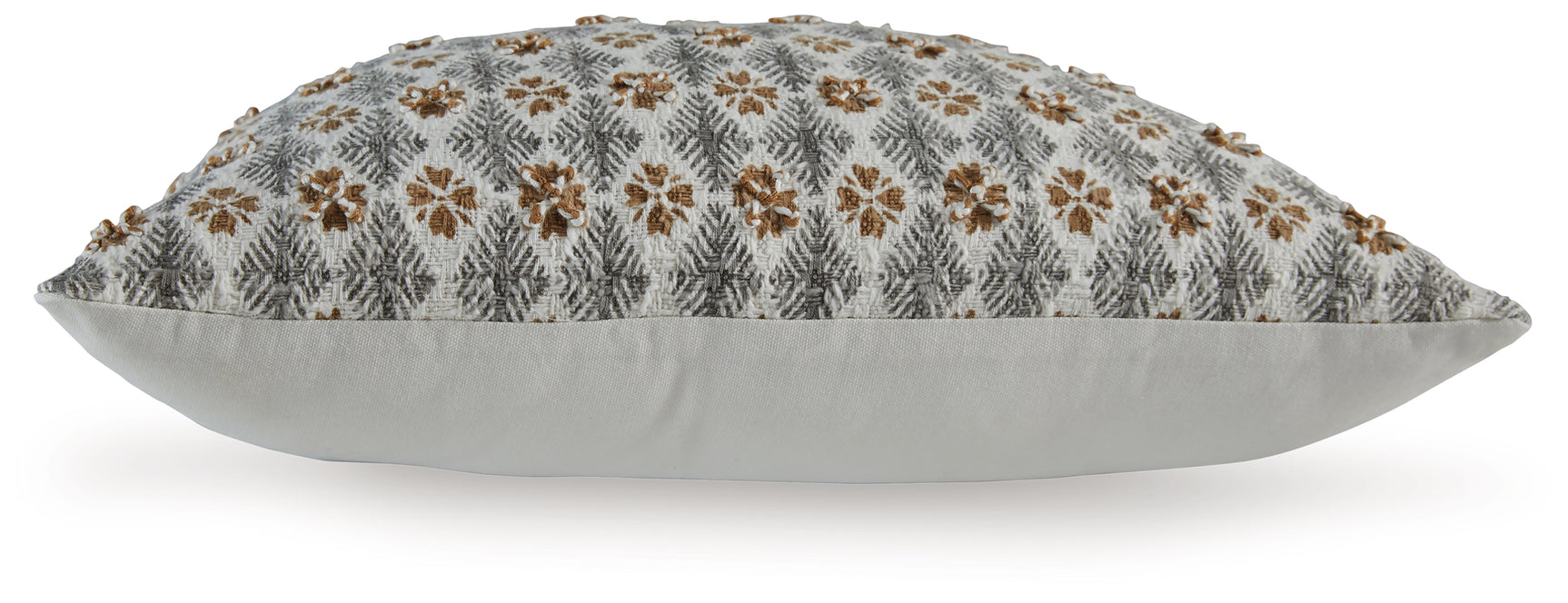 Dainwick embroidered cotton pillow back view