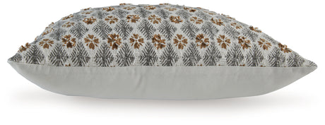Dainwick embroidered cotton pillow back view