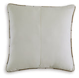 Godricton pillow brown black cream closeup of fabric and zipper