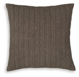 Landcher Brown Pillow side view highlighting thickness