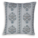 Paulmour floral accent pillow side view showing thickness and zippered cover