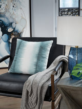 Elonwich Teal/White Pillow (Set of 4)
