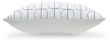 Kydner white and black geometric accent pillow back view