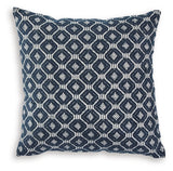 Side view of Abra Black and Ivory Pillow showing knife-edge