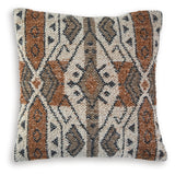 Side view of Kierenworth Sienna Ivory Black pillow