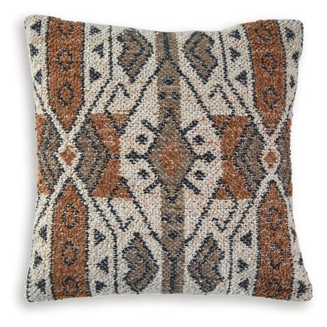 Side view of Kierenworth Sienna Ivory Black pillow