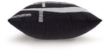 Gavrileigh pillow back view with solid black reverse
