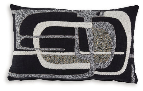Gavrileigh pillow side angle showing thickness and zipper closure