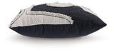 Back view of Veerbank pillow with solid black reverse