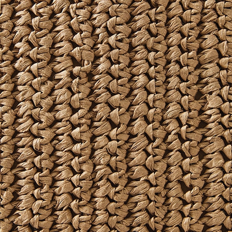 Fabric swatch showing tan handwoven paper raffia texture