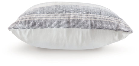 Back view of Adikus accent pillow with solid white fabric