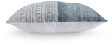 Back view of Harperville pillow showing solid white reverse