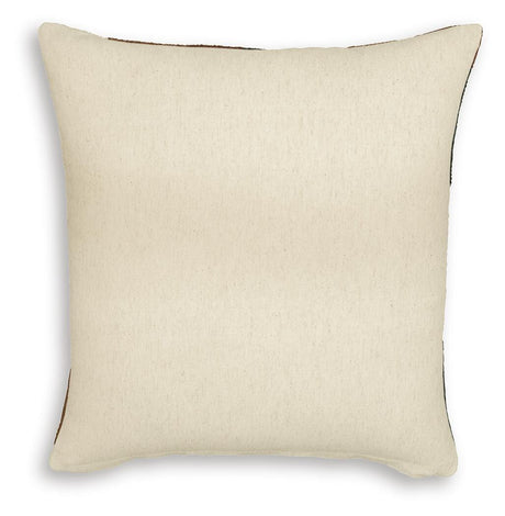 Close-up of Hallam pillow fabric texture and embroidery
