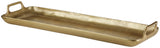 Posy goldtone aluminum tray side angle showing edge detail