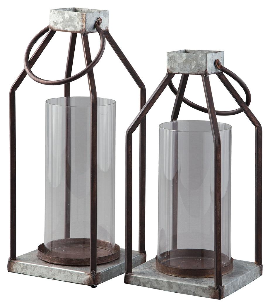 Diedrick Gray and Black Small Lantern side view