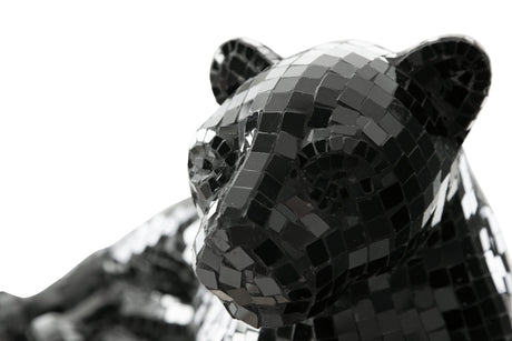 Close-up of black panther face detail