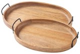 Jocelyne brown and black trays angled side view