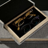 Close-up detail of the black velvet lining inside Jolina Box