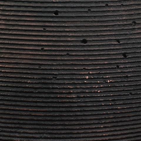 Detail of antiqued brown finish on Hannela Vase