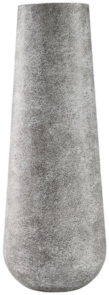 Fynn Antique White Metal Vase side detail