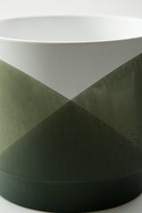 Ardenridge large planter showing green and white glaze