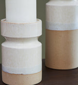 Hurston Ivory/brown Candle Holder (Set Of 3) - Ella Furniture