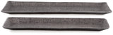 Garekton Pewter Finish tray set close-up of textured surface