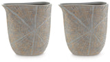 Side view of Ardenley antique gold finish vase showcasing wide mouth