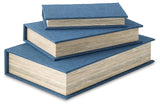 Jolina Blue Box Set open revealing black velvet interior lining