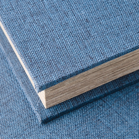 Close-up of Jolina Blue Box fabric texture
