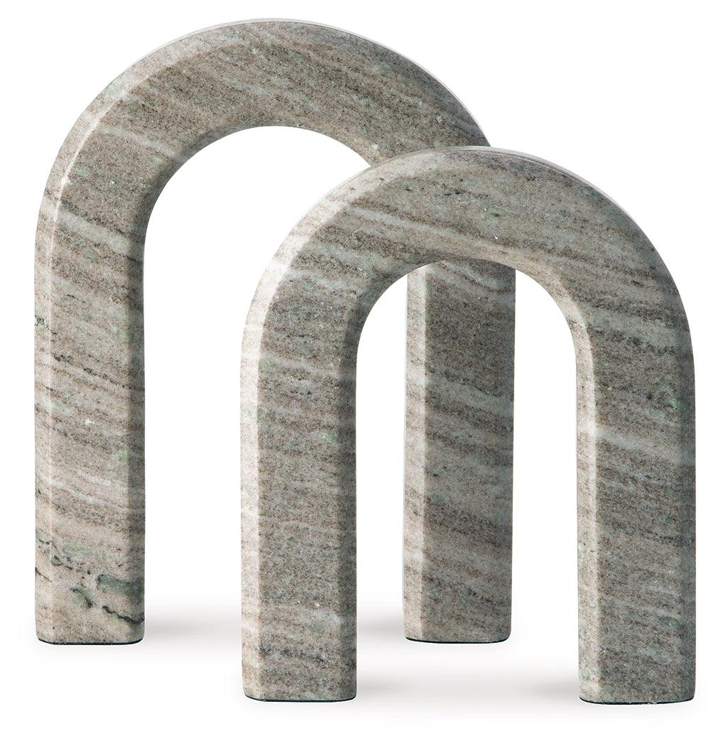 Keithton Marble Sculpture Set detailed finish closeup