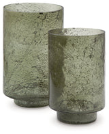 Close-up detail of Clarkton green sanded glass texture