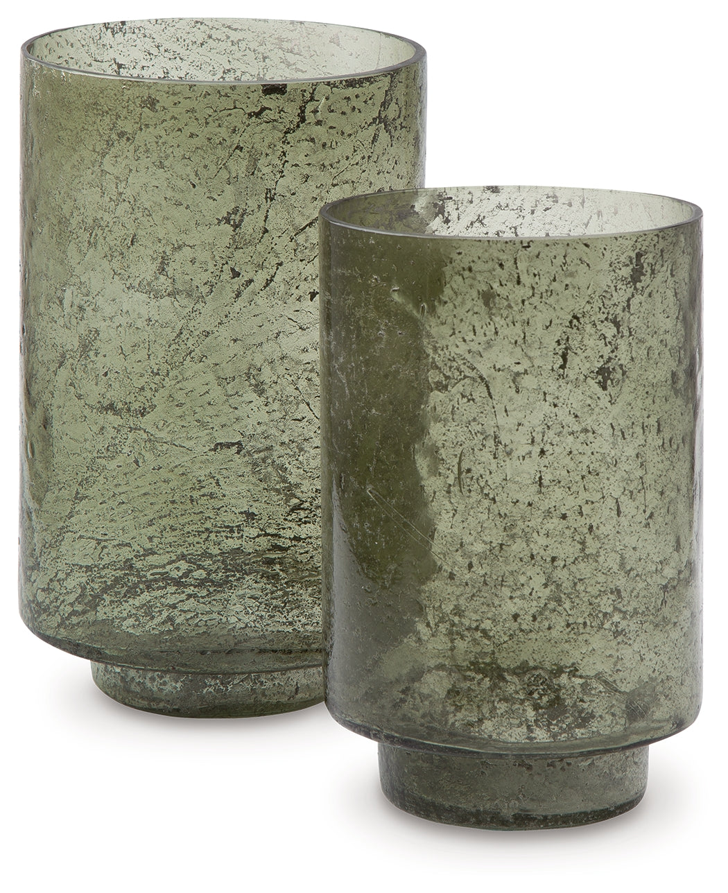 Close-up detail of Clarkton green sanded glass texture