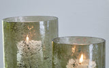 Clarkton green candle holder finish detail